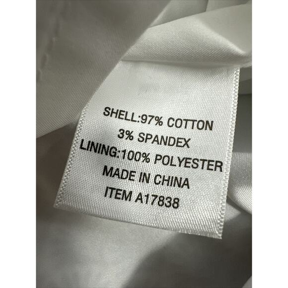 Appleseed’s Scallop Trim Sleeveless Dress White Navy Blue Floral size 10 - Picture 6 of 8